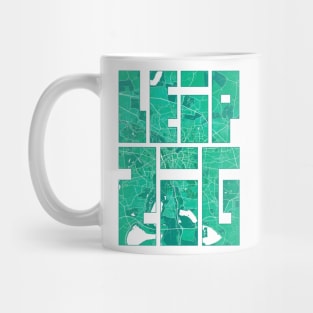 Leipzig, Saxony, Germany City Map Typography - Watercolor Mug